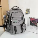 Sac à Dos d'École en Nylon Étanche, Grande Capacité, Fermeture Éclair, Solide, Porte-Monnaie
