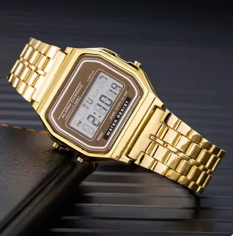 Montres numériques en acier inoxydable, UNISEXE