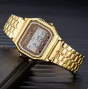 Montres numériques en acier inoxydable, UNISEXE
