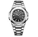 Montres à Quartz de Luxe pour Homme, Étanche à 30m, en Acier Inoxydable, Chronographe de dehors, Nouvelle Collection 2024