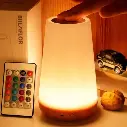 Veilleuse RVB avec télécommande, lampe tactile à intensité variable
