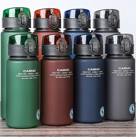 Gourde d'Eau en Plastique Sans BPA - Bouteille de Sport Décontractée, Fitness en Plein Air, 400ml / 560ml